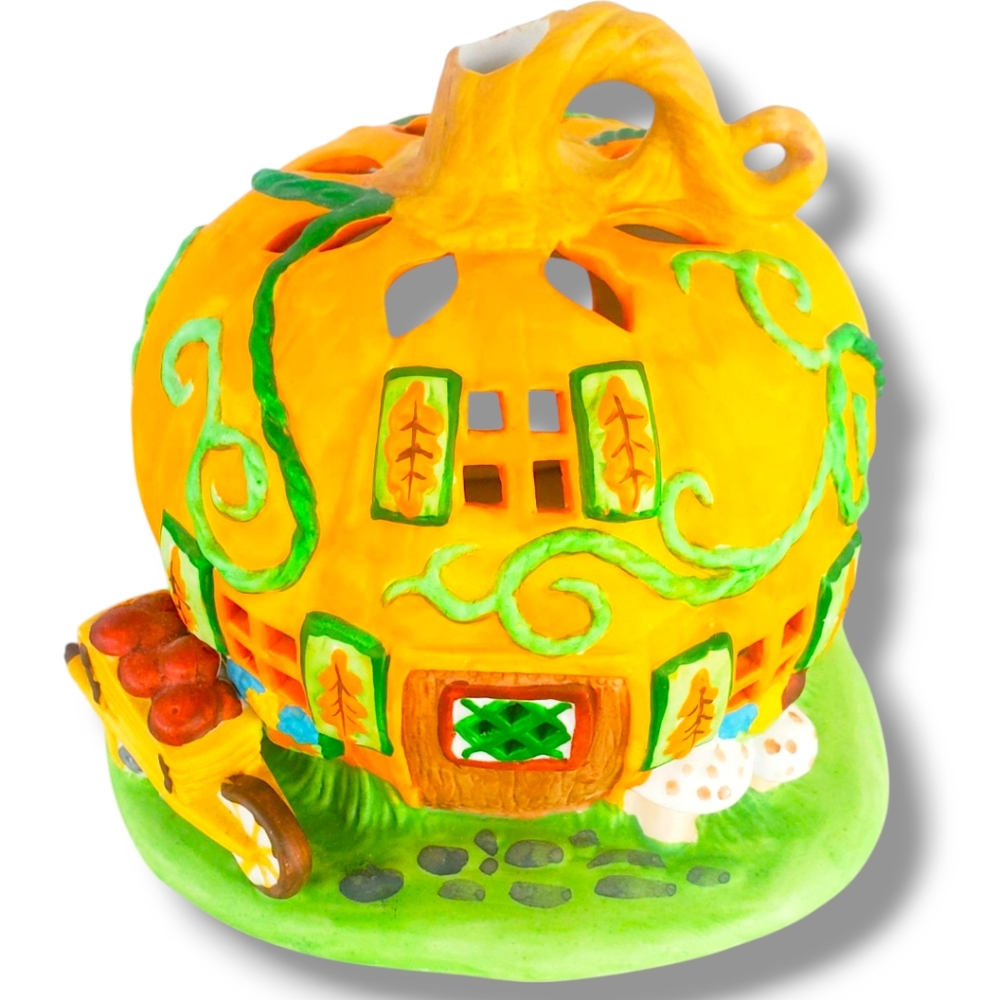 Partylite Pumpkin Patch House Tealight Candle Holder Discontinued P7303 from USA
